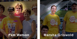 Pam Watson & Marsha Griswold took part in the American Cancer Society Relay for life.