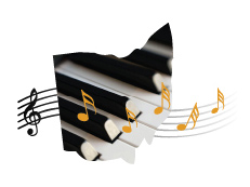 state of ohio with music notes