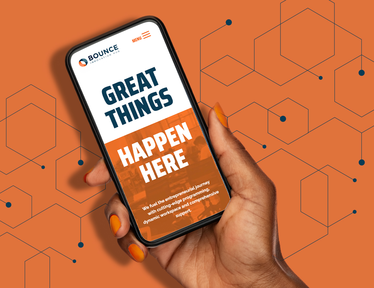 bounce innovation hub mobile mockup