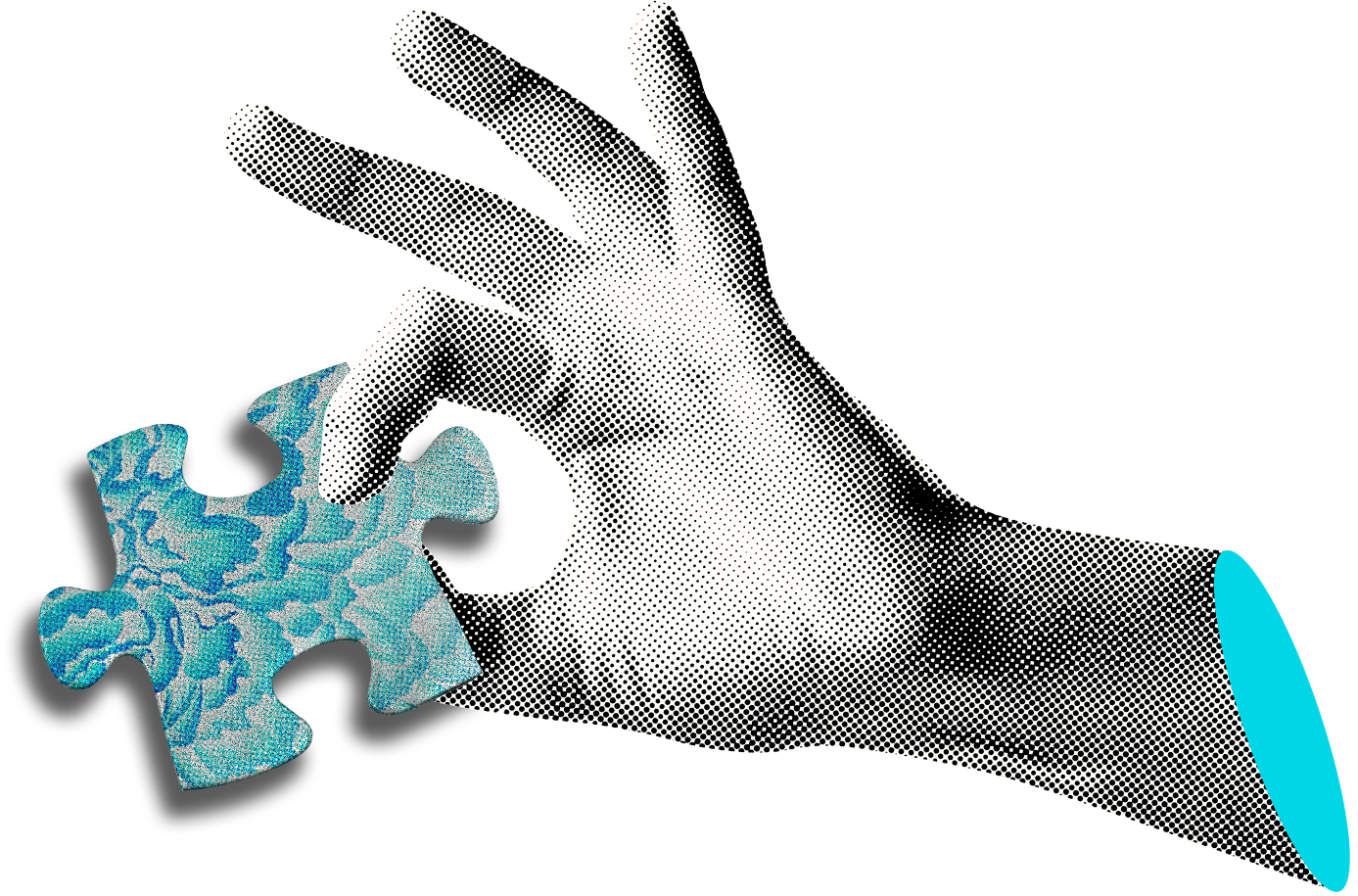 Hand Holding Puzzle Piece