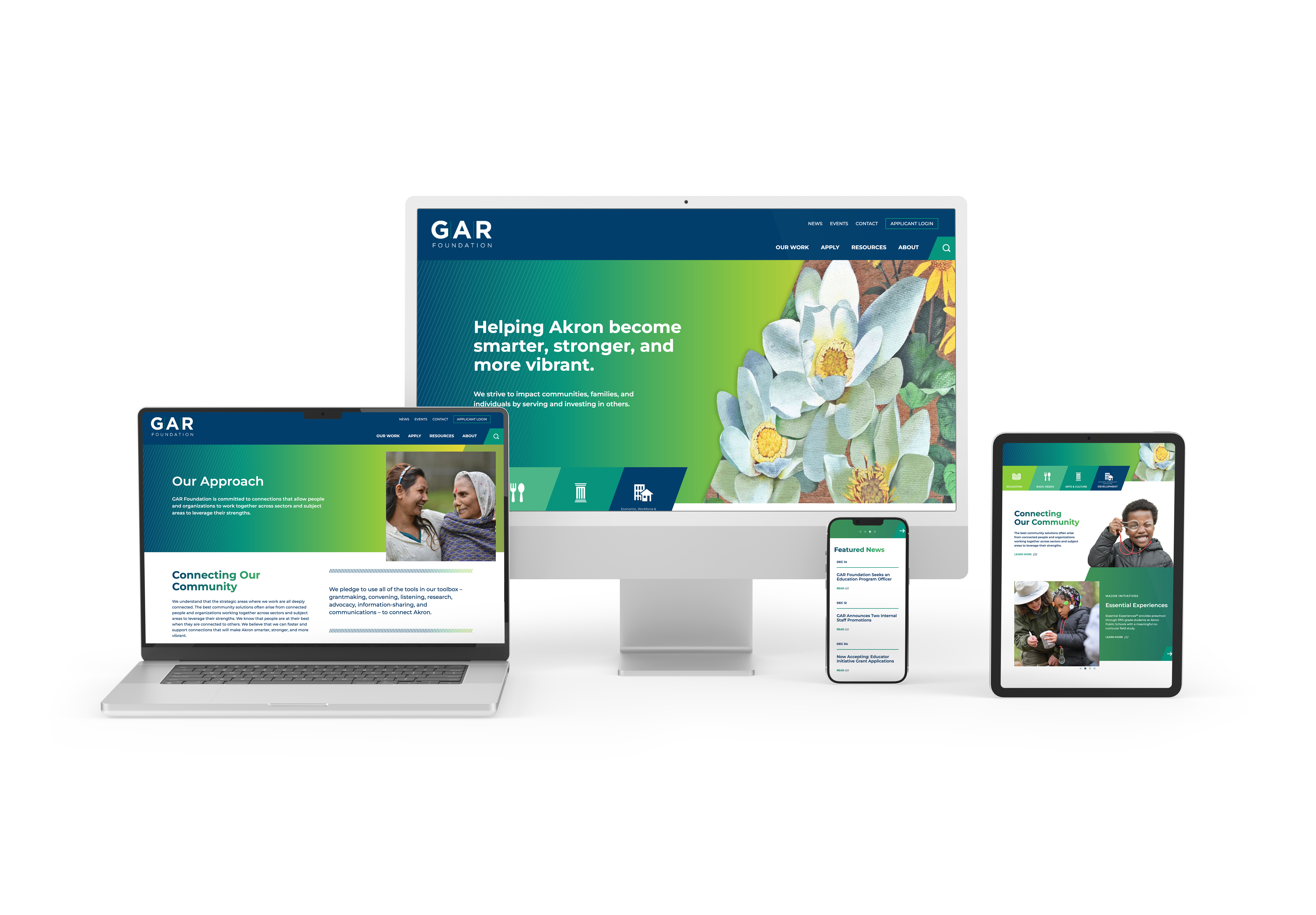 GAR website mockup