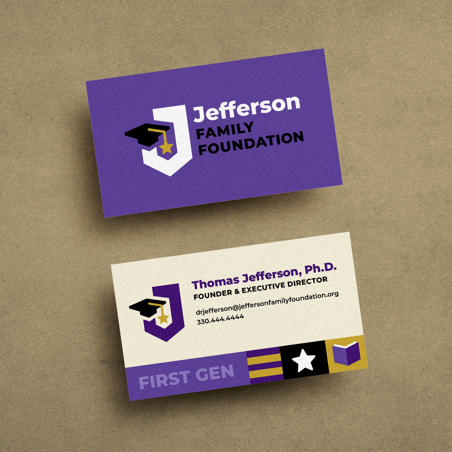 TRIAD jefferson family foundation business card