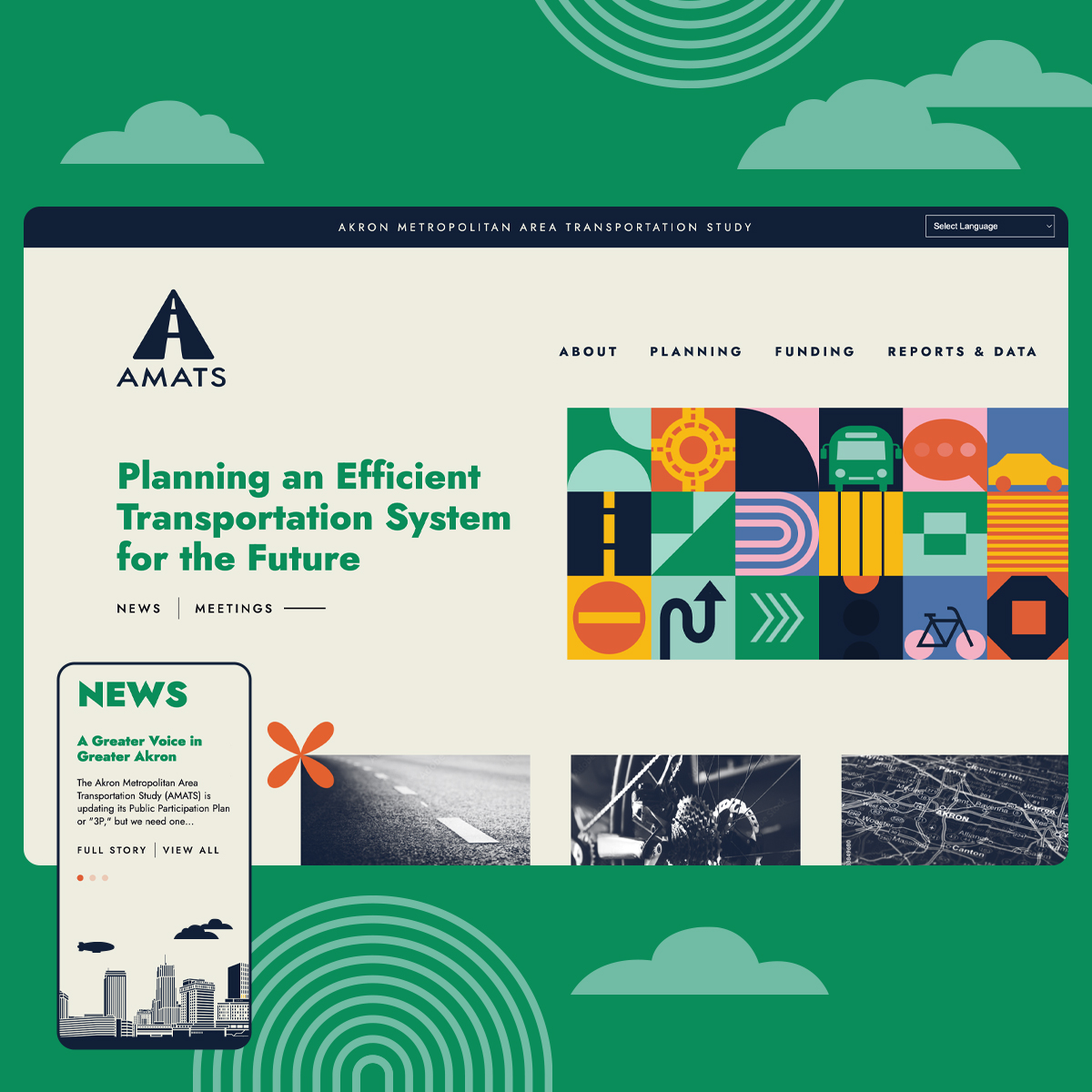 TRIAD Akron Metropolitan area transportation study website