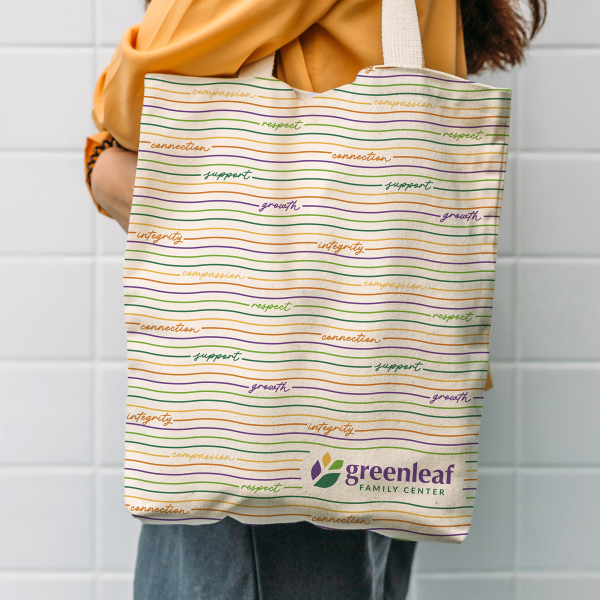 TRIAD Greenleaf Family Center tote bag