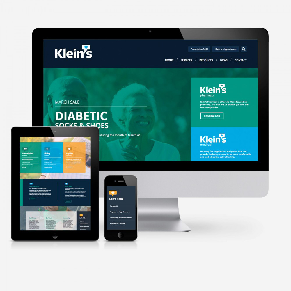 Kleins Pharmacy website