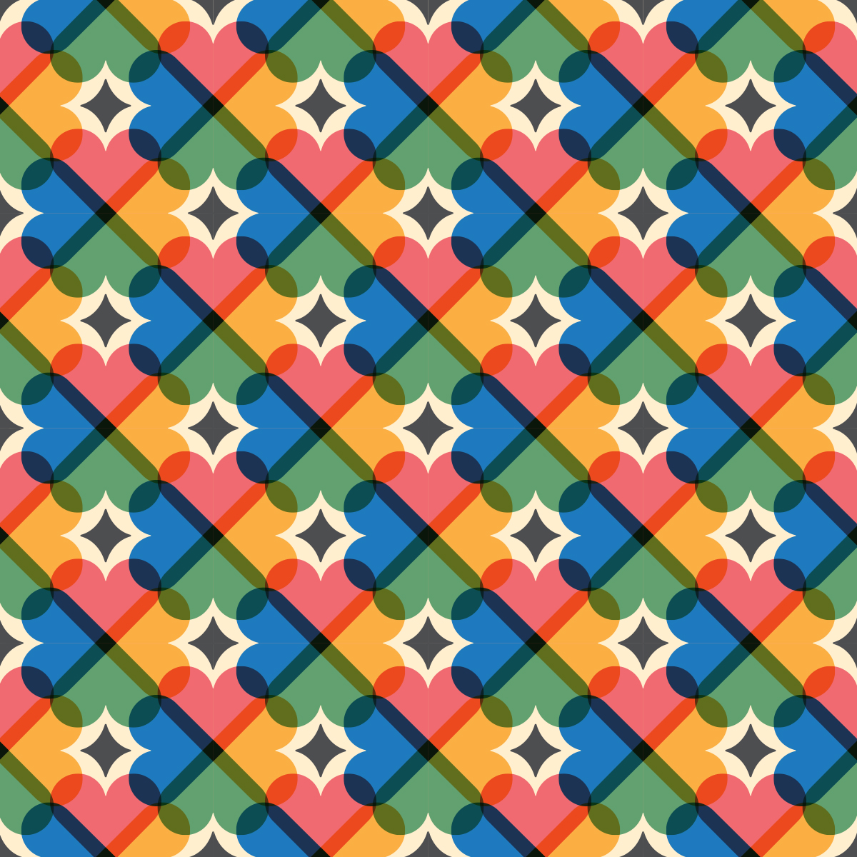 Montessori care partner collaborative brand pattern
