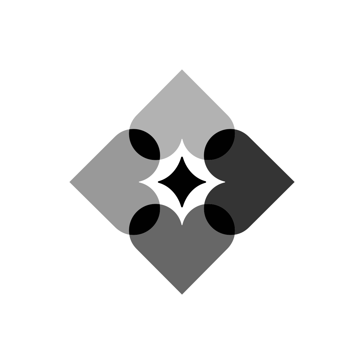 Montessori care partner collaborative logo black and white