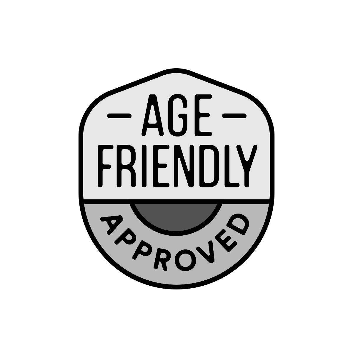 TRIAD age friendly logo black and white