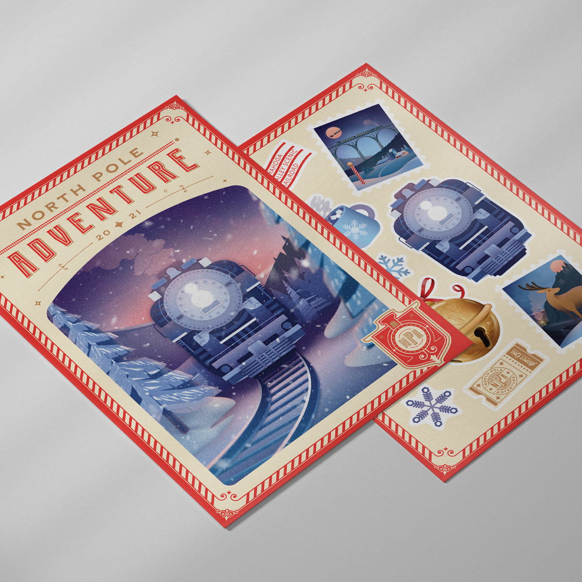 TRIAD Cuyahoga Valley Scenic Railroad north pole adventure poster stickers