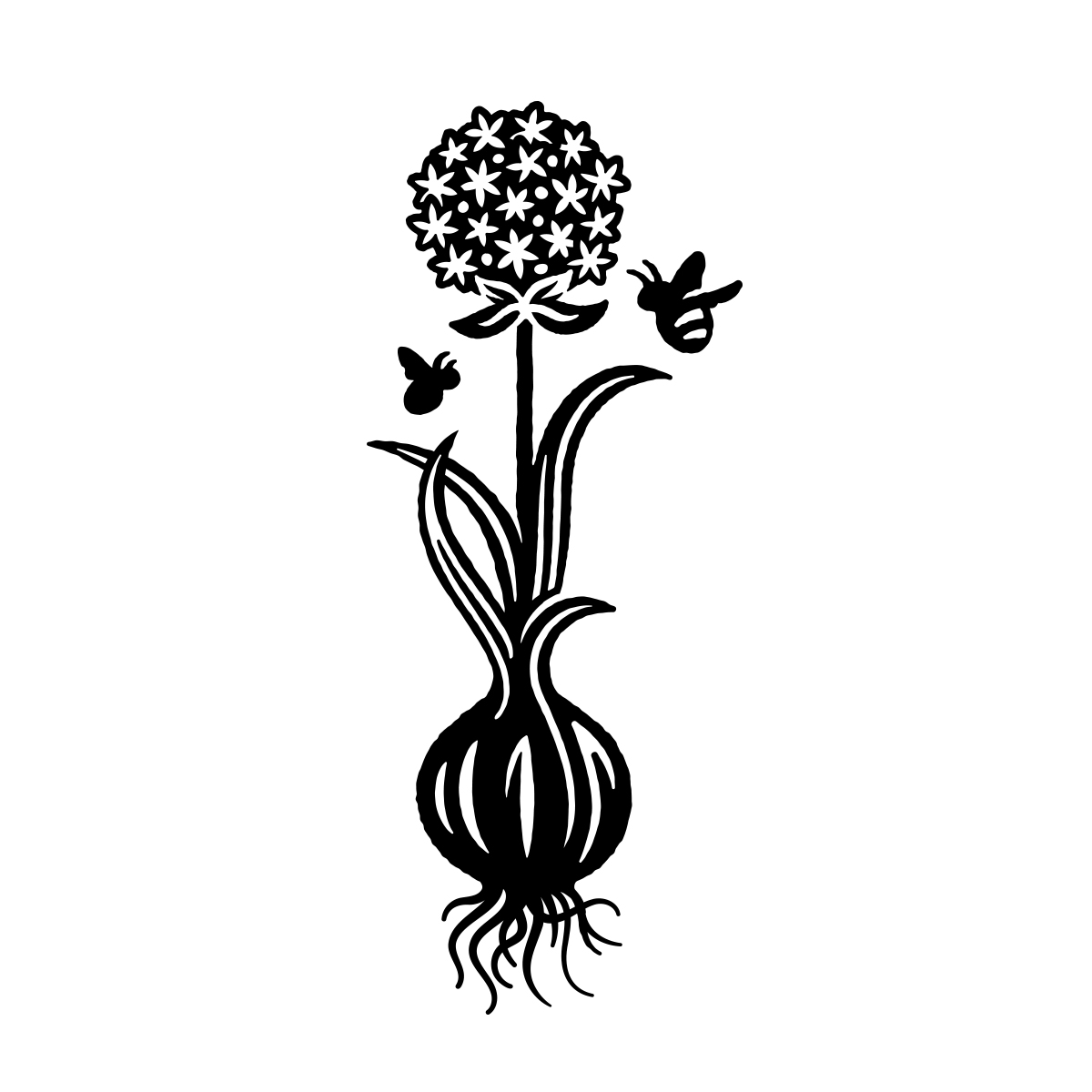 TRIAD snake river seed coop allium logo black and white