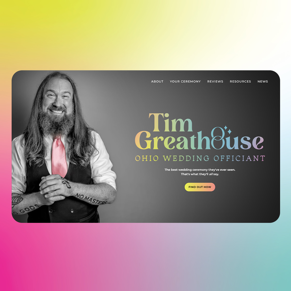 TRIAD tim greathouse wedding officiant website