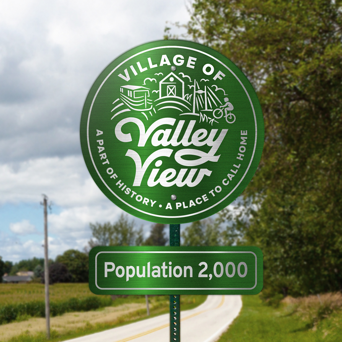 TRIAD village of valley view sign