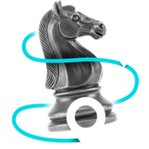 Knight chess piece with doodles