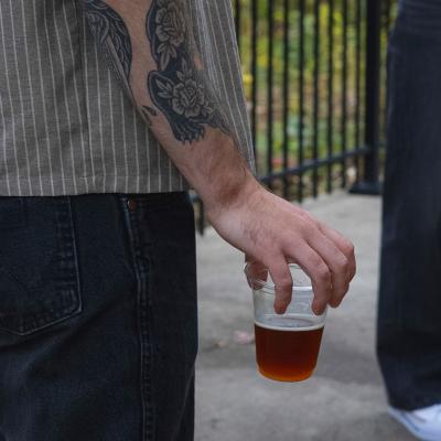 person holding beer