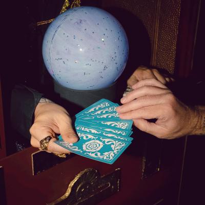 person pulling card