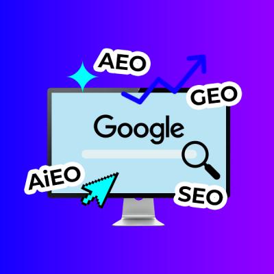 AEO, AiEO, GEO, SEO graphic